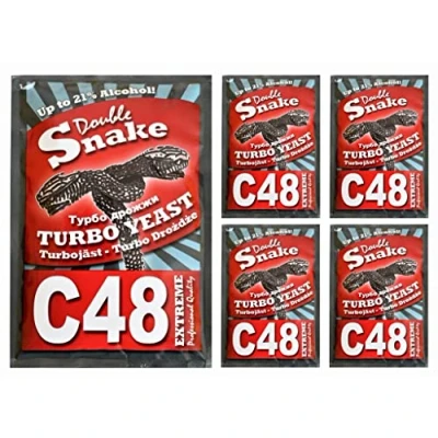 Image de 5 x Double Snake C48 Levure Turbo, Vodka, pour Purée