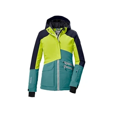 Image de killtec Fille Veste de ski/veste fonctionnelle avec capuche et jupe pare neige KSW 405 GRLS SKI JCKT, dunkelnavy, 164, 42092 000