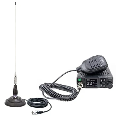Image de Radio CB PNI Escort HP 8900 ASQ, Antenne 12 24V + ML100 avec Base magnétique, Alimentation 12V/24V, Gain RF, Roger Beep, CTCSS DCS, Dual Watch