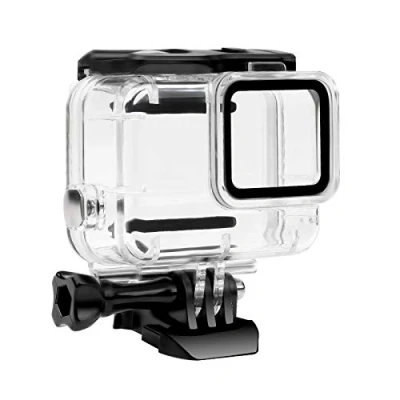 Image de FitStill Boîtier étanche pour Hero 7 Noir Coque de Protection plongée sous Marine avec Accessoires Support caméra d&#039;action Hero7, 【Double Lock】 White/Silver Dive Case