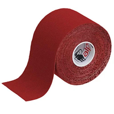 Image de ALPIDEX Ruban Adhésif de Kinésiologie 5 m x 5,0 cm Diverse Couleurs 1/3/ 6/12 Rouleaux E Book Exemples D&#039;application Bandes Kinesiology Tape, Couleur:rouge, Quantité:1 rouleau