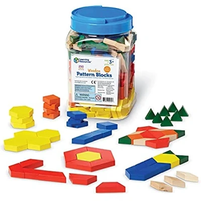 Image de Learning Resources Formes en bois de 1 cm (Jeu 250)
