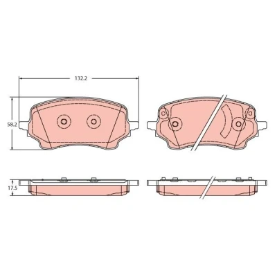 Image de TRW GDB2346 Jeu de plaquettes frein non préparé pour indicateur d&#039;usure FORD: Puma SUV