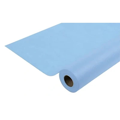 Image de Pro Nappe Réf R782528I jetable en non tissé spunbond Rouleau de 25 M long X 1,20 large Couleur bleu turquoise Matière indéchirable, déperlante et essuyable