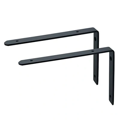 Image de SAYAYO Équerres Étagère de Fixation Murale Support Tenture en Métal d&#039;Angle pour à Suspendre, 200 mm x 140 mm, Finition noire matte Acier Inoxydable, 2Pcs, EJ5208B 2P