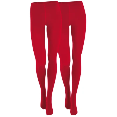Image de Yenita Thermo Tights 2ER PACK WITH Inner Fleecetights Collants, Femme, Taille: L/XL, Rot