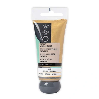Image de Sizzix Peinture acrylique métallisée crémeuse Effectz Doré 60 ml