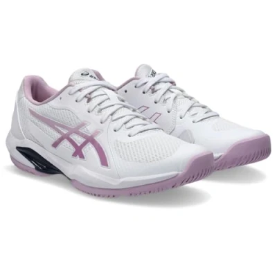 Image de Asics Solution Swift FF 2 Chaussures de tennis toutes surfaces, Femme, Taille: 40.5, White/ube Tissu / matière synthétique