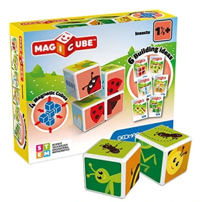 Image de Geomag 121, Magicube Insects Building Game with Magnetic Cubes, 4 Cubes