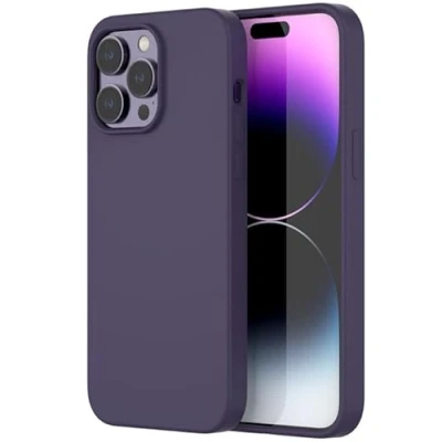 Image de Coque pour iPhone 14 Pro Max Touch Pure avec Snap Compatible MagSafe QDOS Violet