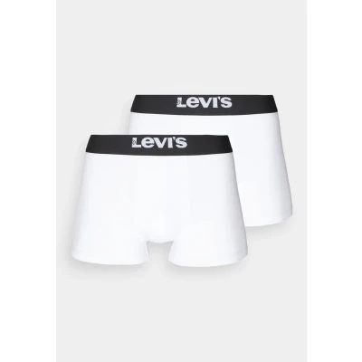 Image de Levi&#039;s MEN Solid Basic Trunk 2 PACK Shorty, Homme, Taille: Small, White/black