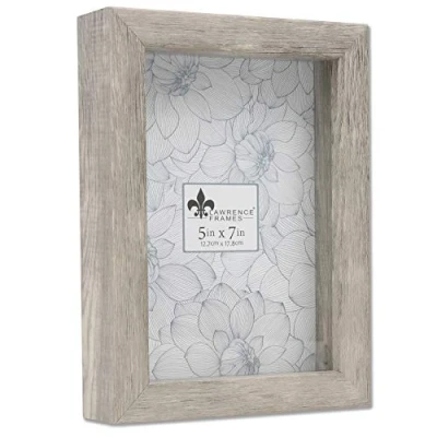 Image de Lawrence Frames Shadow Box Cadre en polystyrène Gris Naturel 5 x 7