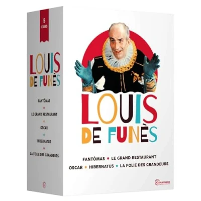 Image de Louis de Funès 5 Films cultes : Fantomas + Le Grand Restaurant Oscar Hibernatus La Folie des grandeurs Livre d’occasion Correct
