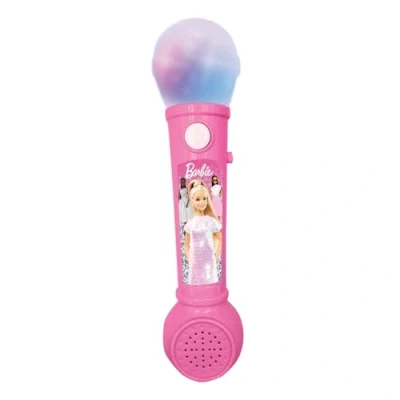 Image de Lexibook, Barbie, Microphone Lumineux Barbie pour Enfant, Jeu Musical, Haut Parleur intégré, Effets Lumineux, mélodies de démonstration incluses, Rose, MIC80BB