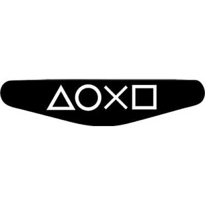 Image de Autocollant pour barre lumineuse de manette Playstation PS4 Motif au choix Icons (schwarz) noir