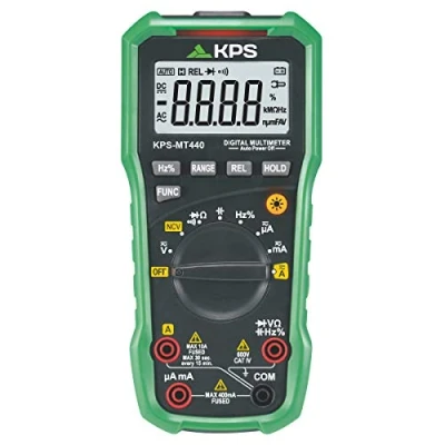 Image de KPS MT440 Multimètre Numérique Professionnel CAT IV Tension AC/DC 600V, Courant 10A, Résistance, Capacitance, Fréquence, NCV (Non Contact Sensing)