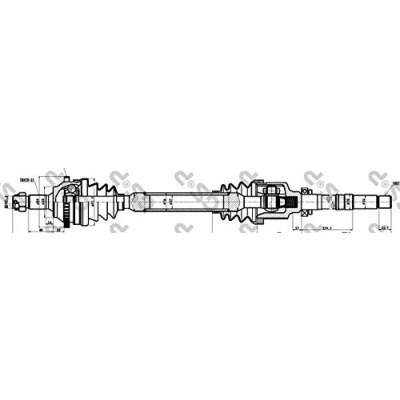 Image de GSP 245011 Arbre de transmission A1 880 PEUGEOT: 206 SW, 3/5 portes