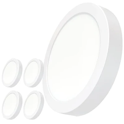Image de LED ATOMANT Lot de 5 Plafonnier Surface Rond 220mm 20W, Couleur Blanc Froid (6500K), 1800 Lumens, Driver inclus