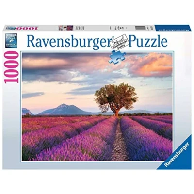 Image de RAVENSBURGER PUZZLE Lavendelfeld zur goldenen Stunde 16724 Champ de Lavande dans l&#039;heure d&#039;or 1000 pièces, 16724, Multicolore