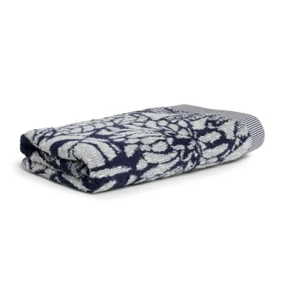 Image de Möve Brooklyn Botanic Serviette de Bain 80 x 150 cm Nature/Bleu foncé