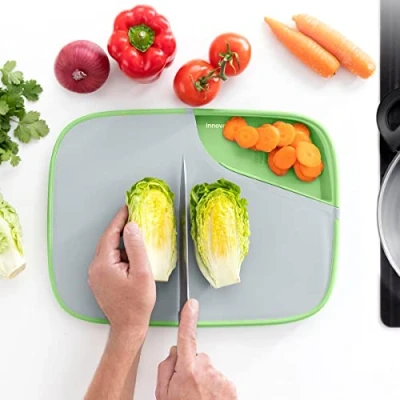 Image de InnovaGoods Planche à découper réversible multifonction Reblok Gris
