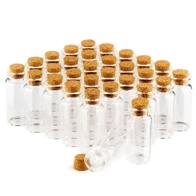 Image de COM FOUR® 30x pots à épices 10 ml avec bouchon, ensemble de mini bouteilles en verre, verres cadeaux, stockage d&#039;huiles, d&#039;épices, d&#039;herbes ou thé (030 pièces)