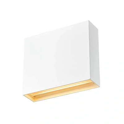 Image de SLV Applique murale LED QUAD FRAME 19 à monter Carrée, blanc, 2700/3000 K blanc chaud Lampe élégante encastrer pour escaliers, escaliers
