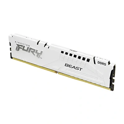 Image de Kingston FURY Beast Blanc EXPO 16GB 5200MT/s DDR5 CL36 DIMM Mémoire pour PC de Gamer Module Simple KF552C36BWE 16