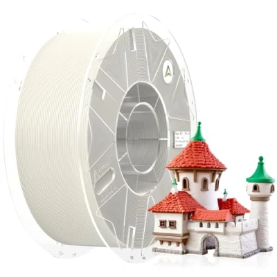 Image de Creality Filament officiel Hyper PLA blanc, 1 kg pour imprimante 3D RFID impression à grande vitesse, résistant, lisse, performance surplombée Précision dimensionnelle +/ 0,03 mm, 2,2 lbs/bobine