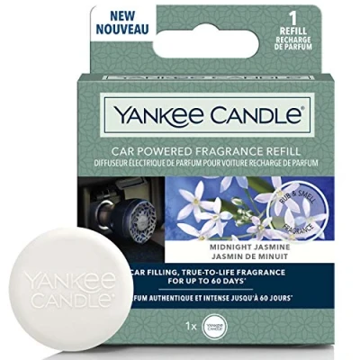 Image de YANKEE CANDLE Recharge pour diffuseur de Parfum Voiture Désodorisant au Jasmin Minuit Dure jusqu&#039;à 60 Jours 1 pièce