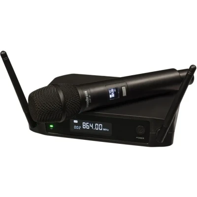 Image de WOODBRASS Microphone sans Fil Système Micro UHF Portable à Main pour Karaoké, Professionnel, DJ, Animation, Mariage, Conférence (UHF 1M F2 Bande : 863,5 MHz)