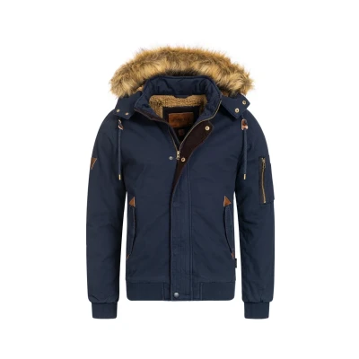 Image de Indicode Hommes Pennington Winter Jacket Veste d&#039;hiver en coton Navy XXL