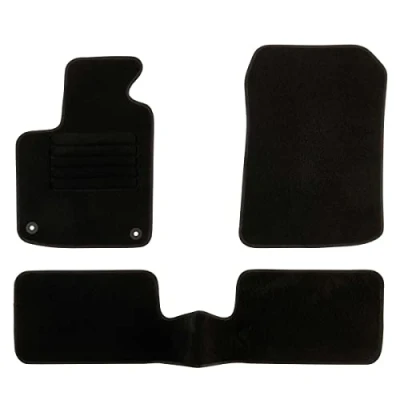 Image de DBS 1763618 Tapis Auto Sur Mesure de sol pour Voiture 3 Pièces Antidérapant Moquette noir 900g/m² Finition Velours Gamme Star