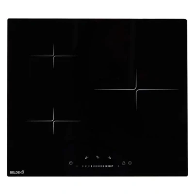 Image de Plaque Induction 3 Feux Encastrable avec Slide Control BELDEKO 5500W Booster 14 Niveaux de Puissance Fiable et Robuste Minuteur, Touches Tactiles, Anti Débordement