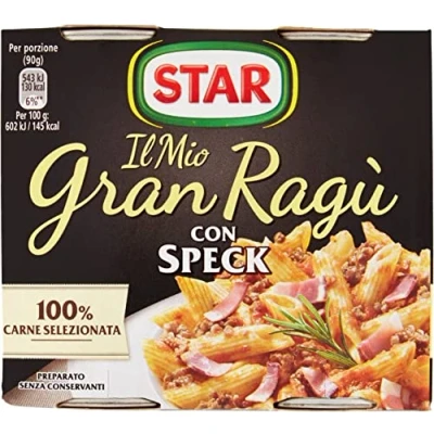 Image de 4x Il mio Gran ragu Star speck sauce tomate 2x 180g avec bacon soupe
