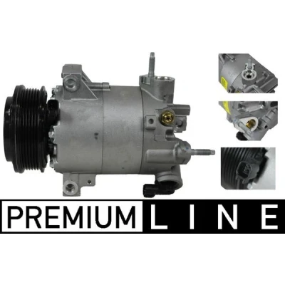 Image de MAHLE ORIGINAL ACP 551 000P Compresseur de Climatisation 7VS16EC 12 PAG 46 YF 1234yf, R 134a avec bague d&#039;étanchéité sans vis vidange d&#039;huile