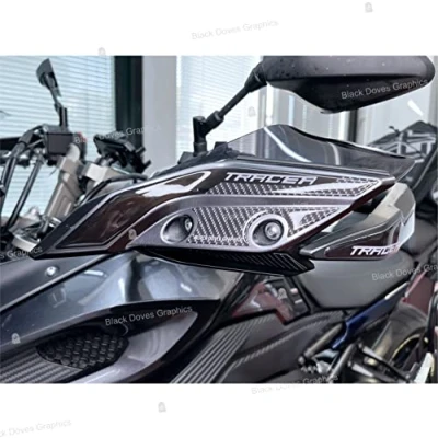 Image de Autocollants résinés 3D protection protège mains compatibles avec Yamaha Tracer 900 (protection des paramans)