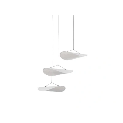 Image de New Works suspension LED Tense, blanc, Ø 152 cm, à 3 lampes