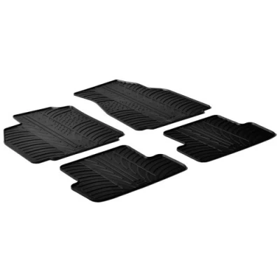 Image de Gledring 0042 Ensemble de tapis sol Caoutchouc avant et arrière 4 noir 750mm 550mm RENAULT: MEGANE 2, 2 Kombi, Stufenheck