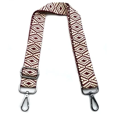 Image de Sac à Main Femmes Bandoulieres Violet Rouge, Colorée Sangle Bandouliere Femme Réglables avec Mousqueton Argent 3.8cm Remplacement Bretelles Larges Accessoire pour Filles DIY, #4