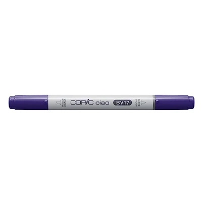 Image de COPIC Ciao BV17, Deep Reddish Blue, Twin Marker avec une pointe de largeur moyenne et « brush ».