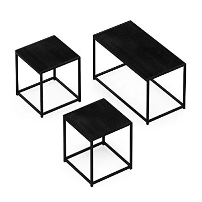 Image de Furinno Camus ensemble Salon Moderne Basse et deux Tables de Bout, Americano, One Size