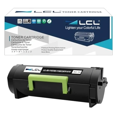 Image de LCL Cartouche de Toner Compatible 593 11167 11168 11165 7MC5J C3NTP 1V7V7 8500 Pages (1 Noir) Remplacement pour Dell B2360d B2360dn B3460dn B3465dn B3465dnf