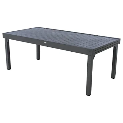 Image de HESPERIDE Table de Jardin Extensible Piazza Graphite