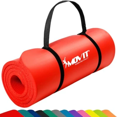 Image de MOVIT Tapis de gymnastique, doux pour la peau et sans phthalates, en 3 tailles 12 couleurs Sélection : 183 cm x 60 1,0 rouge