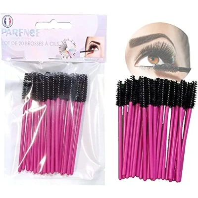 Image de PARENCE 100PCS Brosses à Cils semi réutilisable et lavable en fibre douce premium siliconé , Jetables après 5 utilisation ,Pinceaux Outil de Maquillage Mascara Brosse Sourcils Applicateur