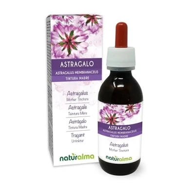 Image de Astragale (Astragalus membranaceus) racines Teinture Mère sans alcool Naturalma Liquide en gouttes 120 ml Complément alimentaire Végétalien ou végan