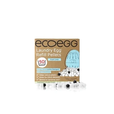 Image de Ecoegg Recharges D&#039;œufs de Lessive Alternative détergent écologique et économique Parfum lin frais Recharge des œufs laveuse Améliore la douceur du tissu 50 lavages