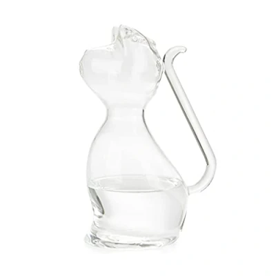 Image de Balvi Carafe d&#039;eau Meow Couleur Transparent en Verre Forme de Chat 1L Borosilicate