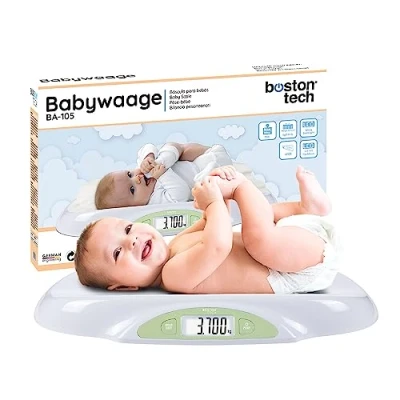 Image de Pèse bébé numérique pour enfants et animaux jusqu&#039;à 25 kg Affichage LED Contrôle du poids dès la naissance Fonction de tare haute précision lecture Arrêt automatique Modèle BA105